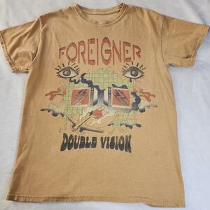 Foreigner Double Vision Good Tshirt With Graphics Size Medium